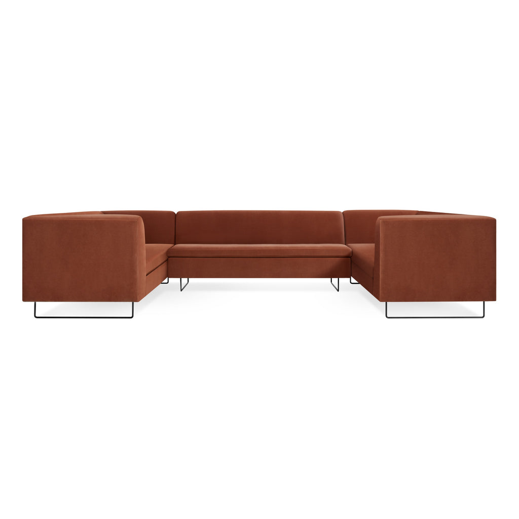 bonnie-clyde-u-shaped-sectional-velvet-sofa by BluDot at Elevati Design