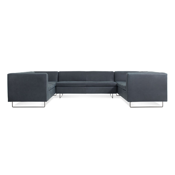bonnie-clyde-u-shaped-leather-sectional-sofa by BluDot at Elevati Design